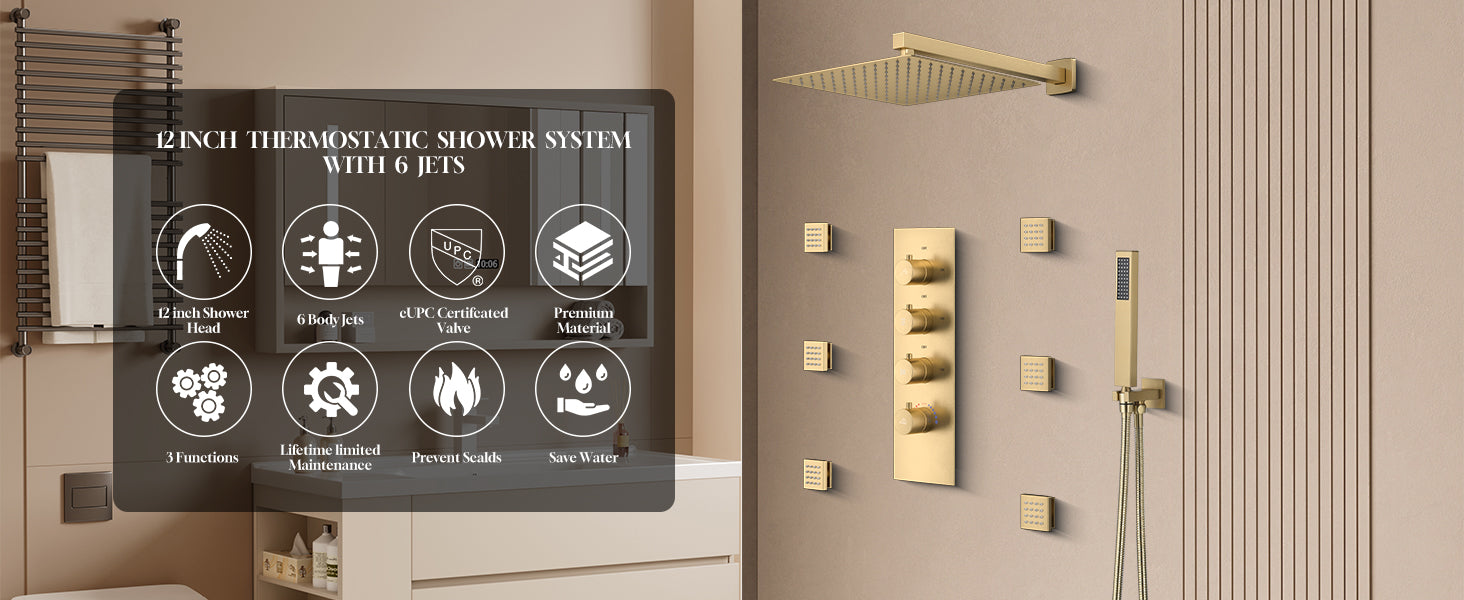 CASAINC Brushed Gold Shower Systems: A Guide to PVD Finish, Design, and Care
