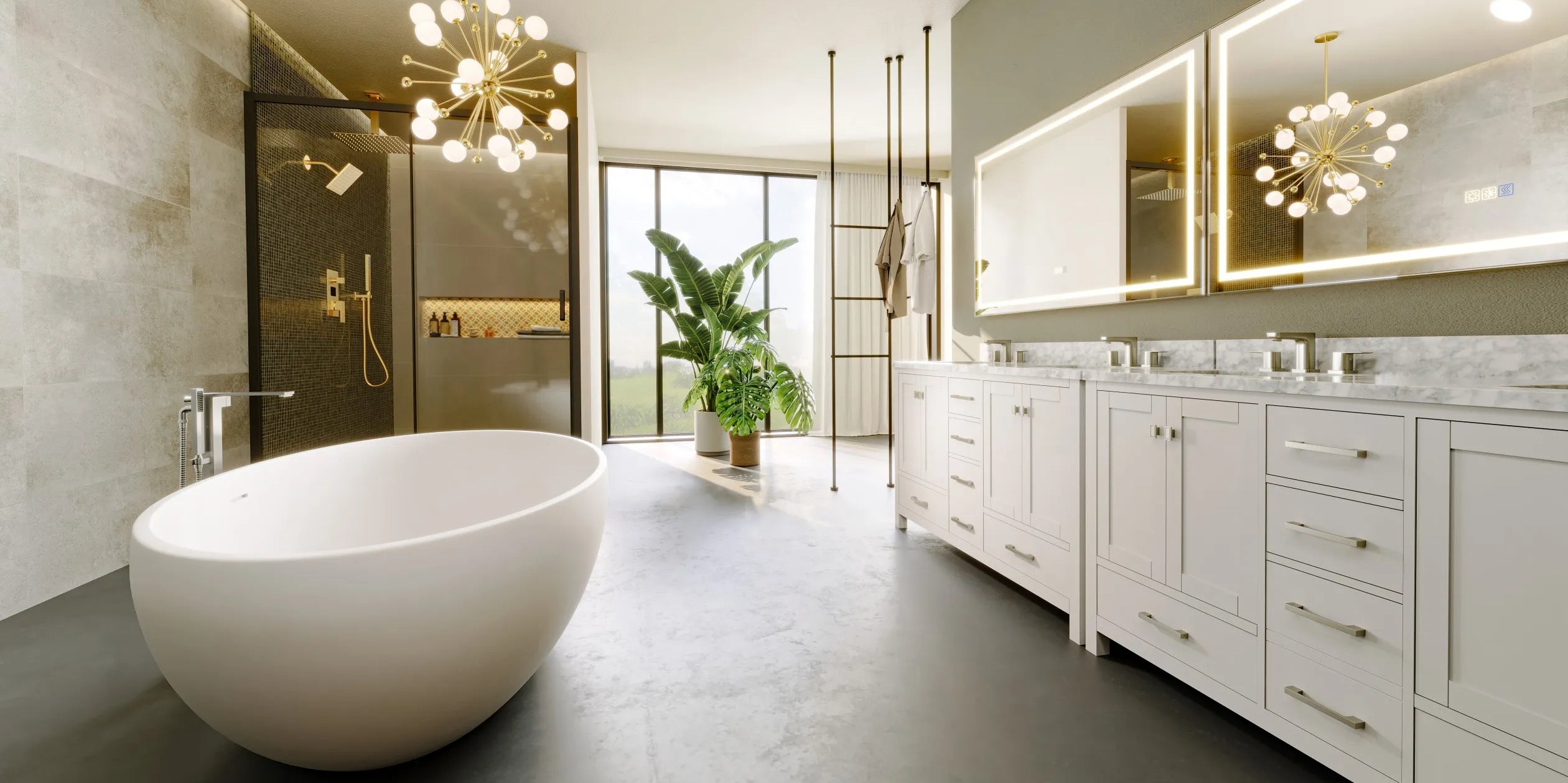 Top Trends in Luxury Bathroom Finishes: Why Brushed Gold and Matte White Stand Out