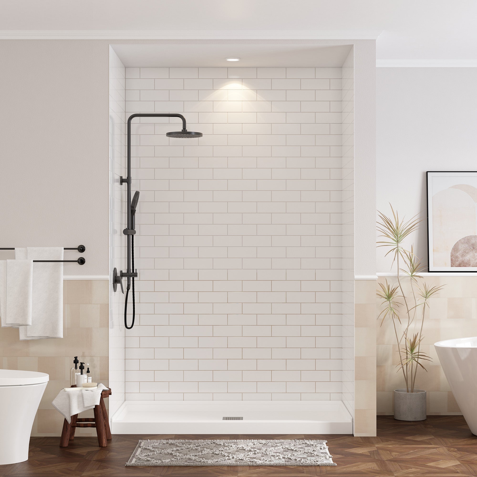 Shower Pan Base & Shower Wall