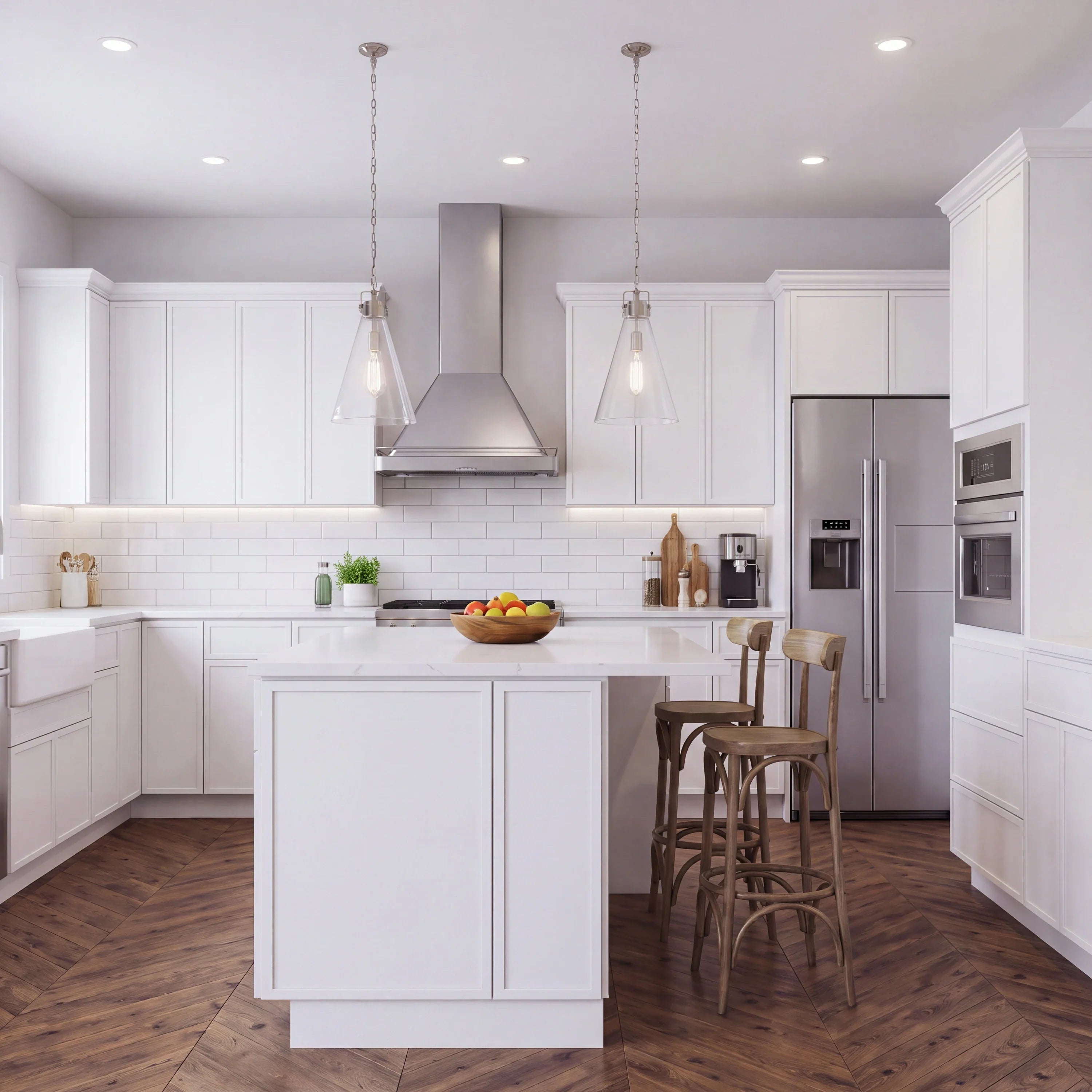 Slim Dove White Cabinets