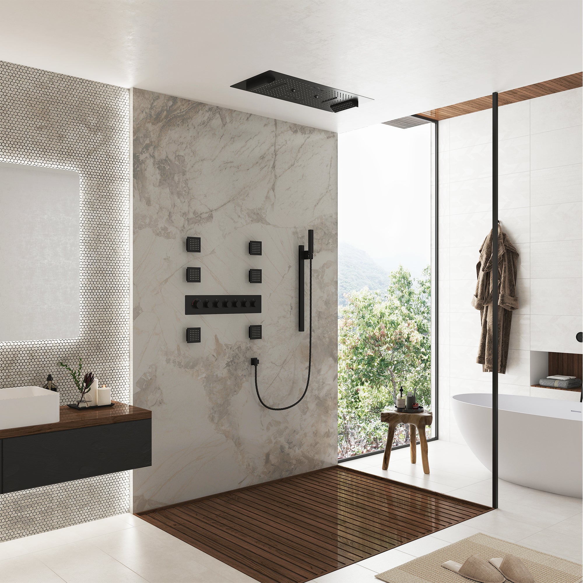 Rain Shower Systems | Luxurious Rainfall Shower Heads – Casainc