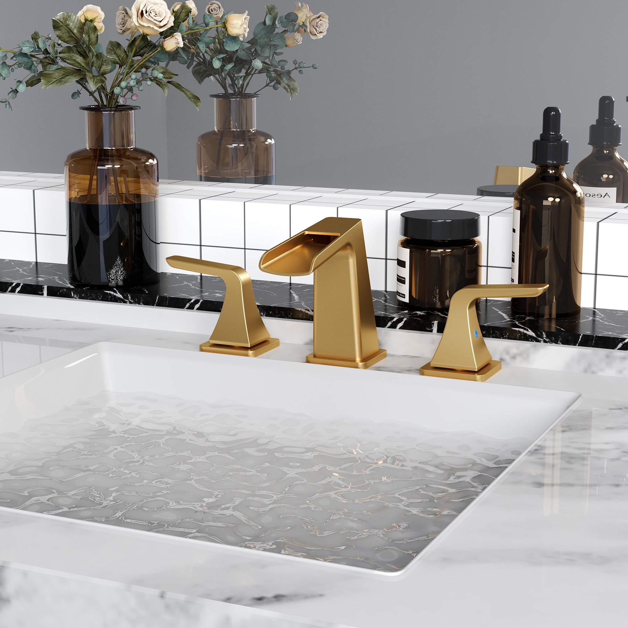 Three Hole Faucet Bathroom