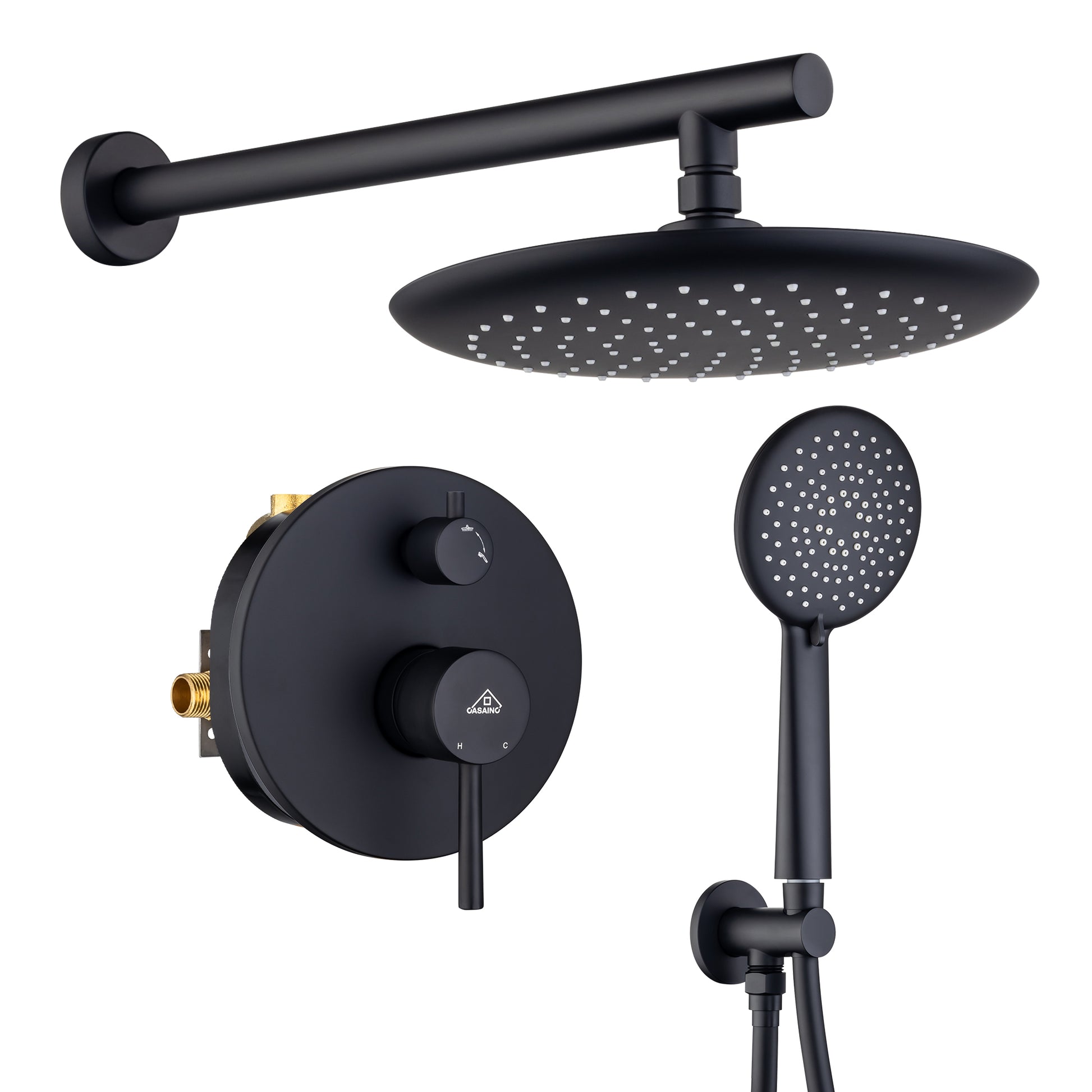 9.5'' rain shower heads with pressure balanced valve easy to install