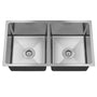 CASAINC 31 inch SUS304 Stainless Steel Double Bowl Undermount Workstation Kitchen Sink 18 gauge