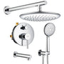 9.5inch Wall-mounted rain shower faucet with pressure balanced valve rain shower heads 
 create relaxing shower experience