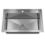 CASAINC 33 inch SUS304 Stainless Steel Topmount Workstation Kitchen Sink 18 gauge