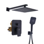 CASAINC 9.8" Square Wall-mounted Rain Shower Faucet with Pressure Balanced Valve