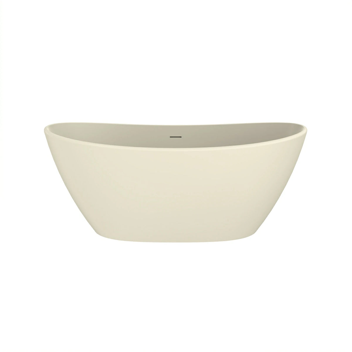 61" Solid Surface Freestanding Soaking Bathtub for Small to Medium Bathrooms