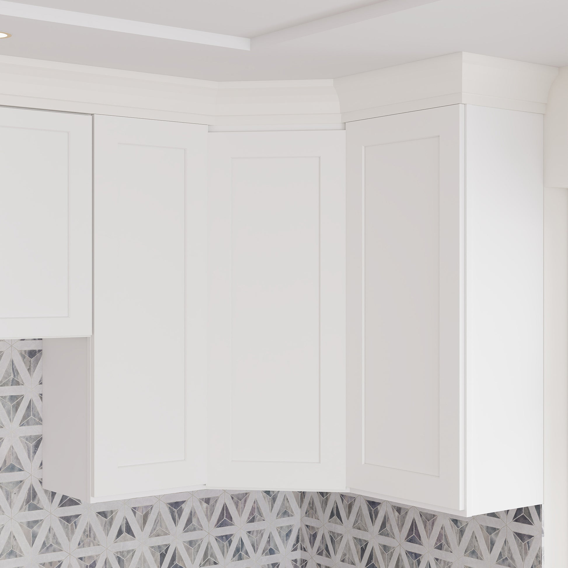 24"W x 12"D x 42"H Plywood Wall Diagonal Corner Kitchen Cabinet with Door Ready to Assemble