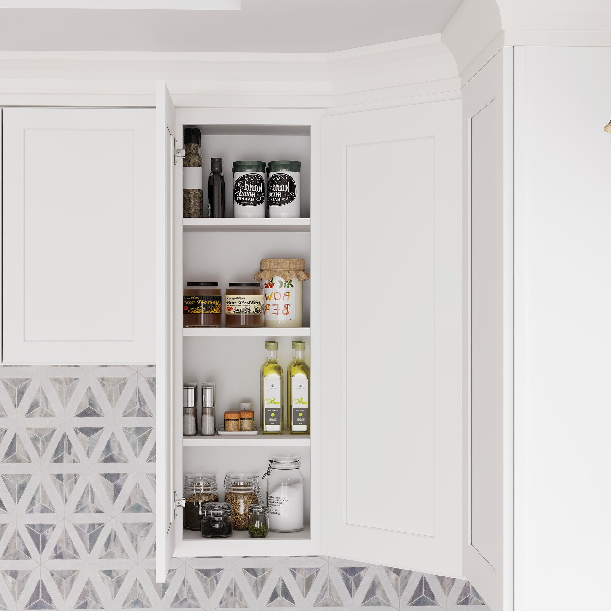 RTA Kitchen Cabinets White Shaker Style Complete DIY Set