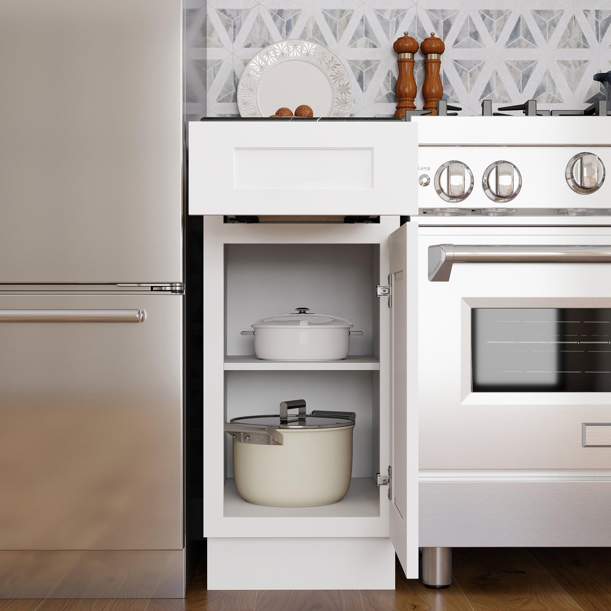 RTA Kitchen Cabinets White Shaker Style Complete DIY Set – Casainc