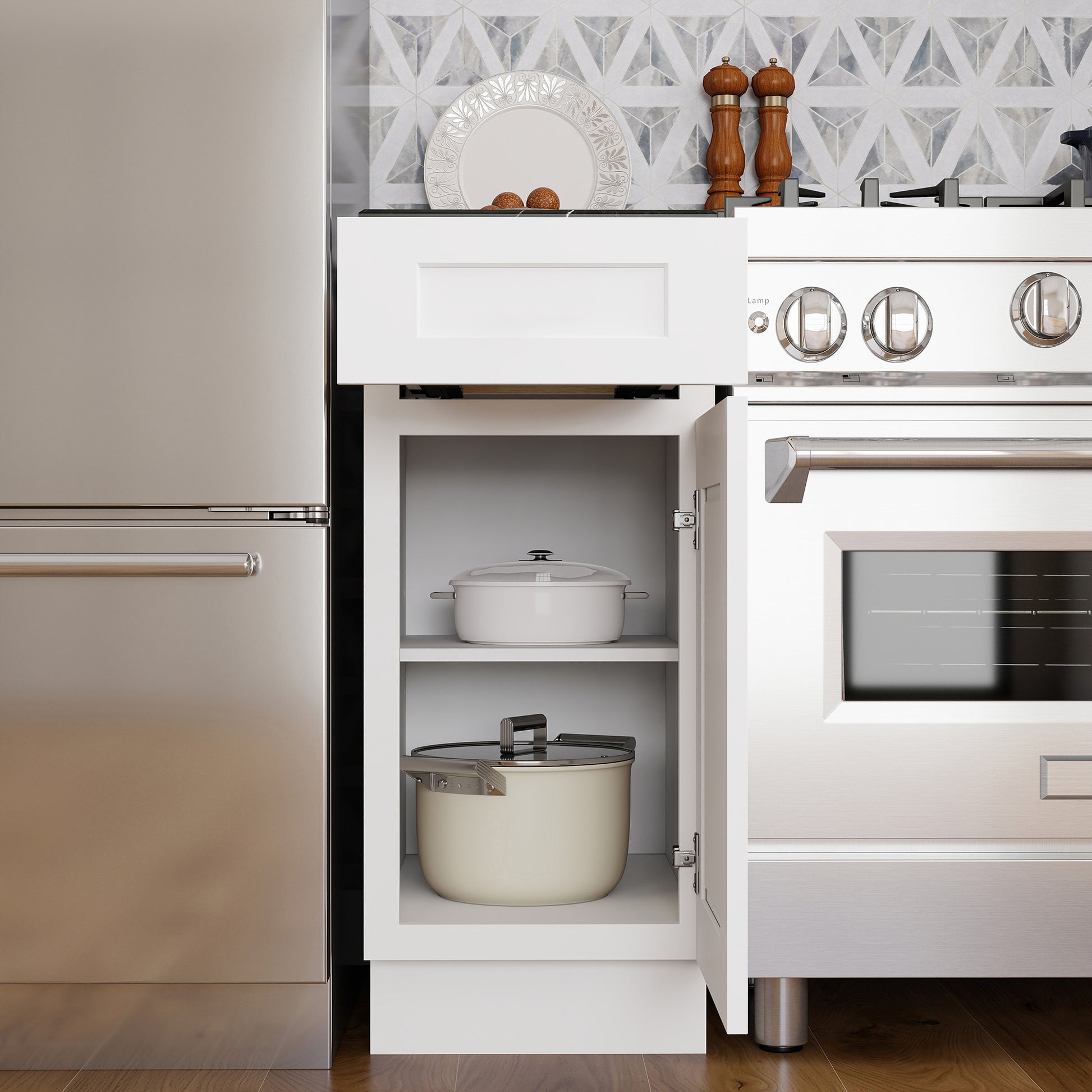 RTA Kitchen Cabinets White Shaker Style Complete DIY Set
