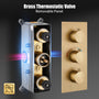 12" Thermostatic Rainfall Shower System with Handheld & Body Jets