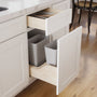 18"W x 24"D x 34.5"H Plywood Waste Basket Kitchen Base with 2 Drawers Ready to Assemble