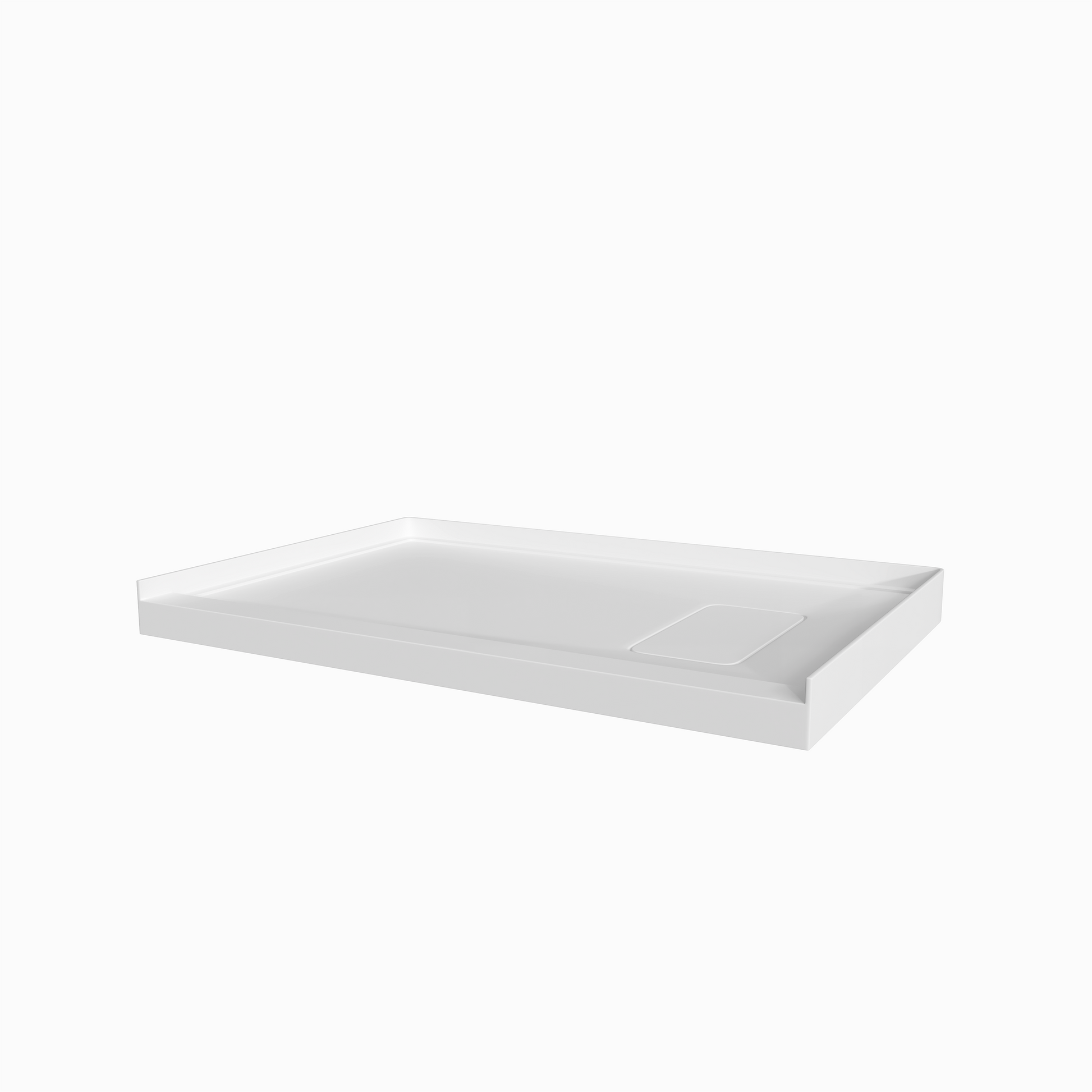 48"x32" Ultra Arma Stone Solid Surface Shower Base with Right Drain
