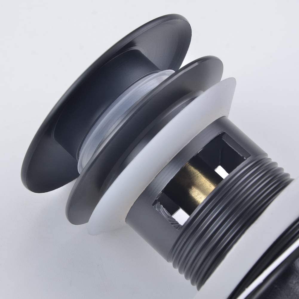 Brass Bathroom Vessel Vanity Sink Pop Up Drain Stopper with Overflow Lavatory Drain Assembly