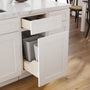 18"W x 24"D x 34.5"H Plywood Waste Basket Kitchen Base with 2 Drawers Ready to Assemble