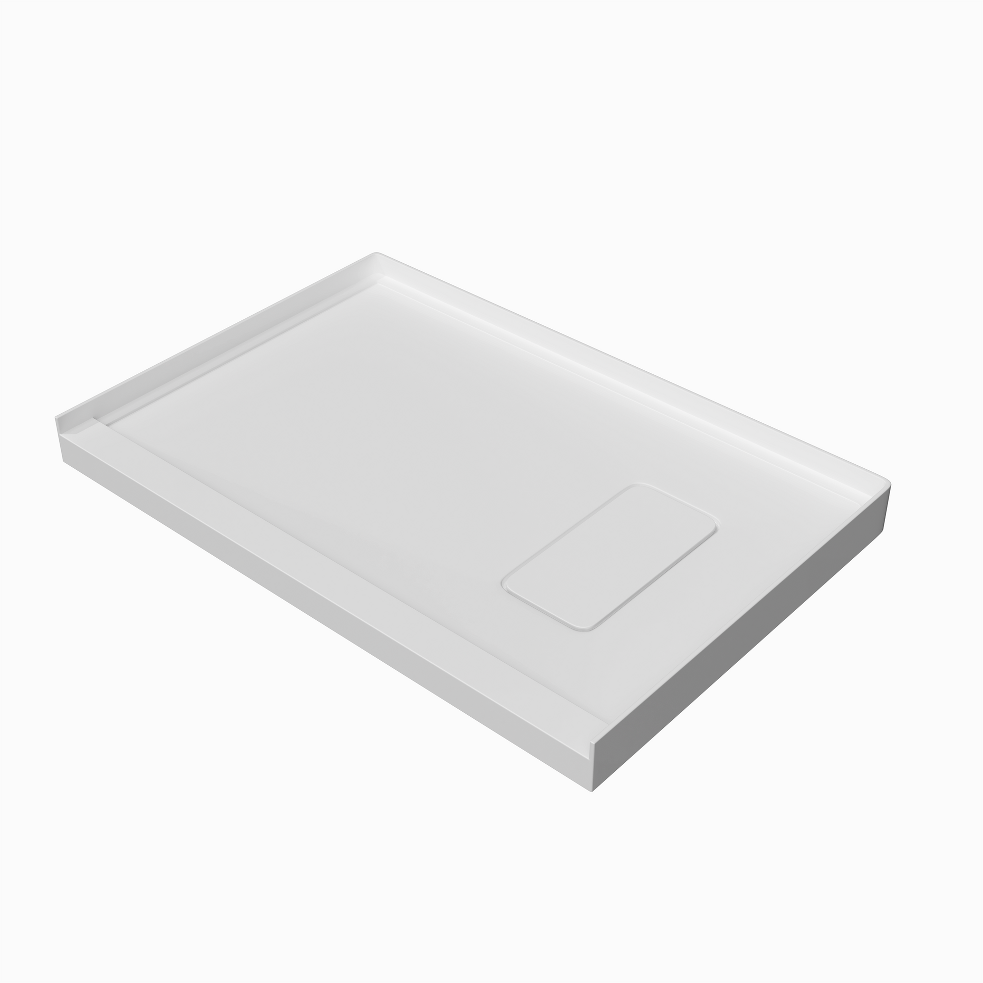 48"x32" Ultra Arma Stone Solid Surface Shower Base with Right Drain