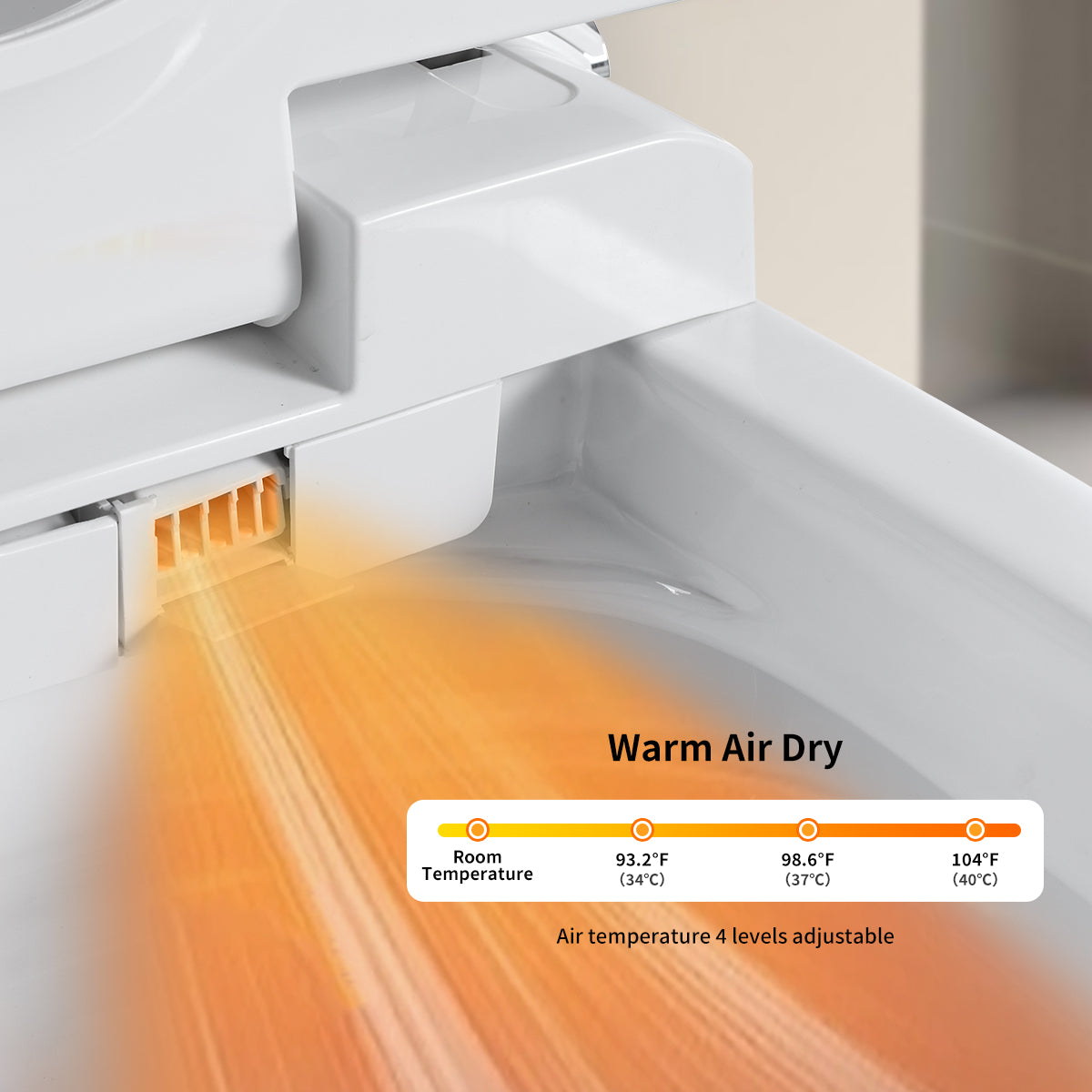 Advanced Tankless Smart Bidet Toilet with Air Bubble Wash & Night Light