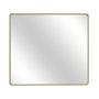 Tempered Glass Wall-Mounted Mirror with Gold Metal Frame