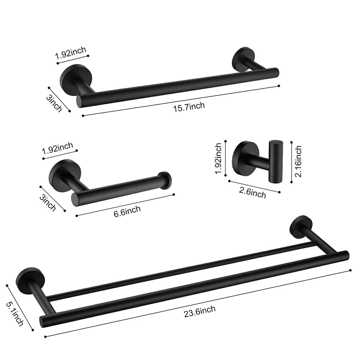 4 - Piece Bathroom Hardware Set