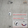 4.84inch Wall Mounted Shower trim kit with pressure balanced valve-CASAINC
