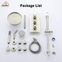 CASAINC 8" Multifunctional Shower System with Sliding Bar & Handheld Shower & 4 Body Sprays 