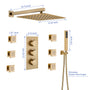 12" Thermostatic Rainfall Shower System with Handheld & Body Jets
