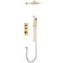 10" Thermostatic Shower System with Hand Shower & Slide Bar