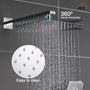 CASAINC 10 inch Square Wall-mounted rain shower faucet with pressure balanced valve
