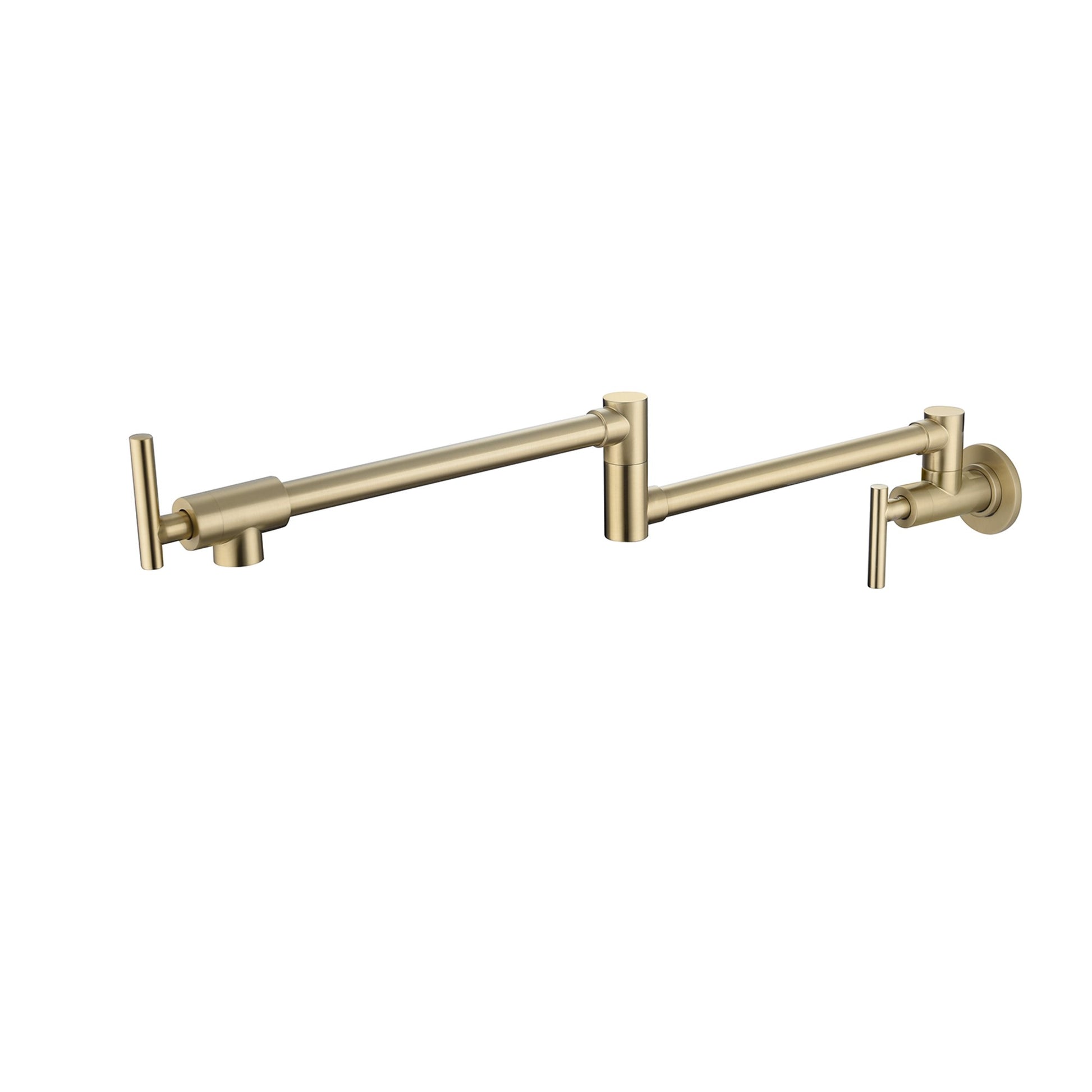 Wall Mount Pot Filler Kitchen Faucet with 360° Rotating Arm & Fast-Flow Aerator