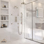 CASAINC 8" Multifunctional Shower System with Sliding Bar & Handheld Shower & 4 Body Sprays 
