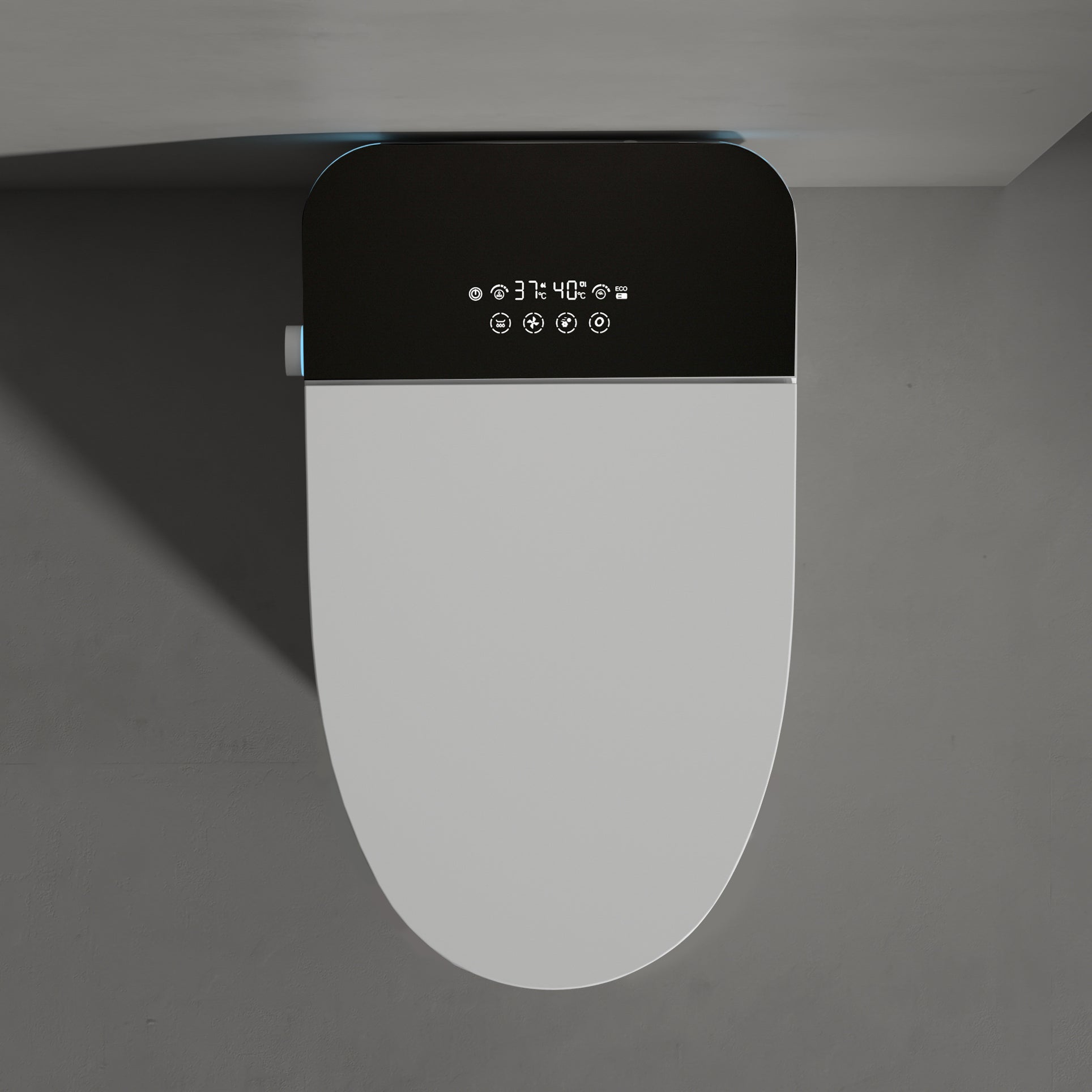 Tankless Black Panel Smart Toilet with Auto Flush, Heated Seat & Bidet Functions