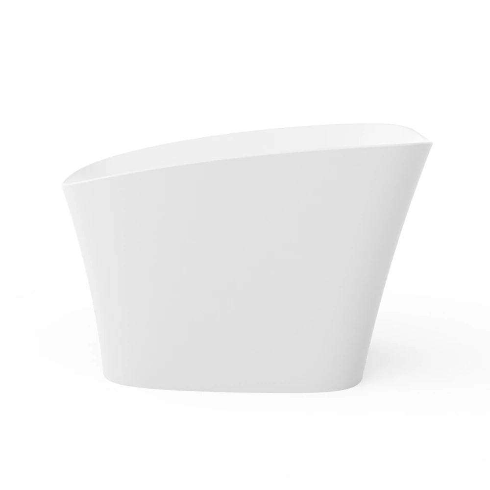 51 Inch Freestanding Solid Surface Deep Soaking Bathroom Bathtub with Seat