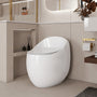 Egg Shape 1-Piece Toilet in Glossy White with 1.28 GPF Single Flush