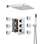 12" Thermostatic Rainfall Shower System with Handheld & Body Jets