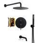 10" Wall Mount Dual Shower Head Rain Shower System with Tub Spout