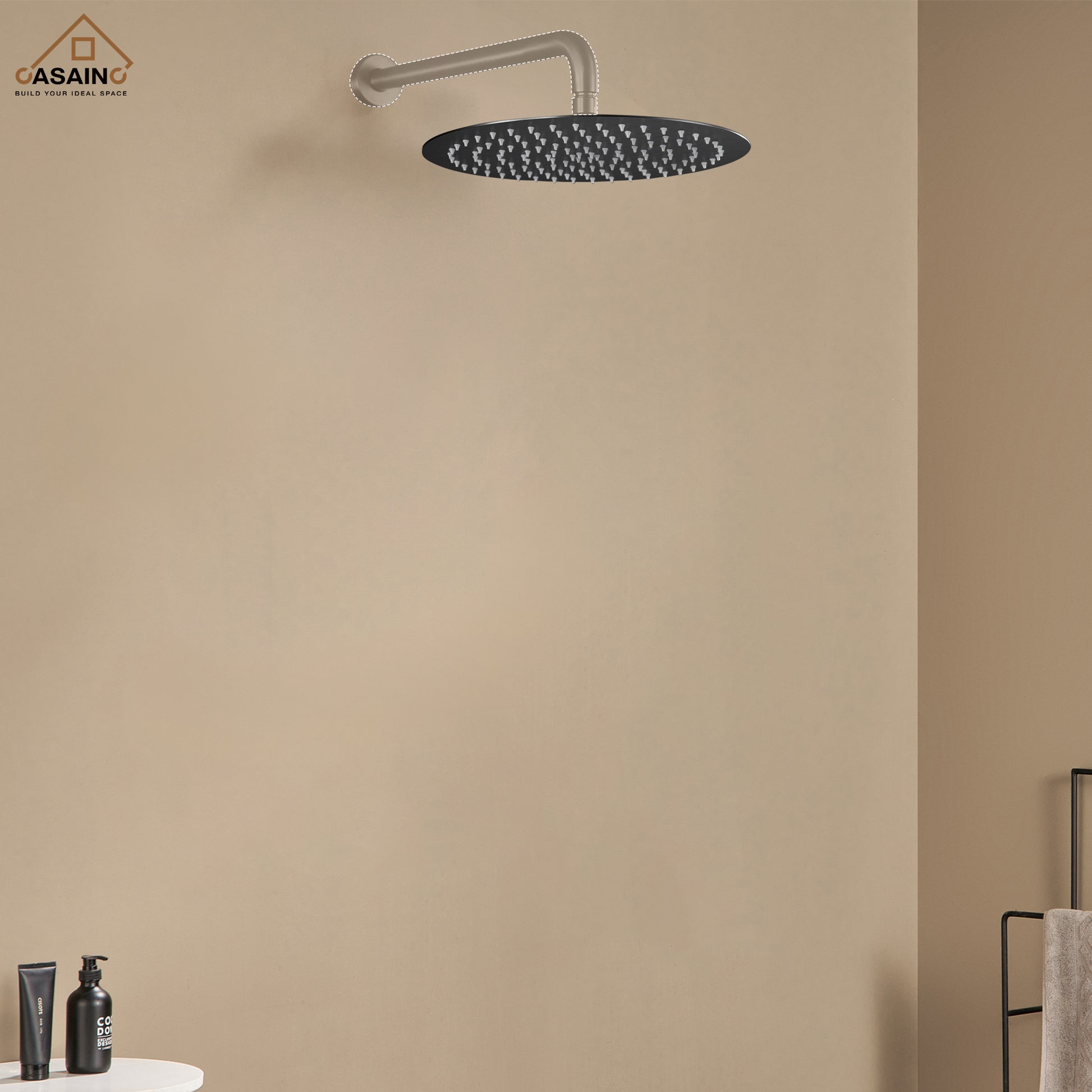 10"/12" Round Rain Shower Head Stainless Steel Rain Showerhead