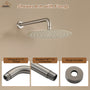 15.75" Round Wall-Mounted Shower Head Extension Arm with Flange