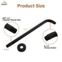 15.75" Round Wall-Mounted Shower Head Extension Arm with Flange