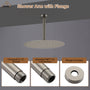 7.87"/11.81" Ceiling-Mounted Round Shower Arm with Flange Cover