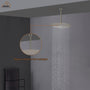7.87"/11.81" Ceiling-Mounted Round Shower Arm with Flange Cover