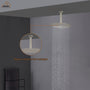 7.87"/11.81" Square Ceiling-Mounted Shower Arm with Flange Cover