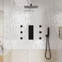 12" Thermostatic Shower System with Rainfall Showerhead & 6 Body Jets