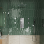12" Thermostatic Shower System with Rainfall Showerhead & 6 Body Jets