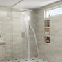 22" Thermostatic Shower System with Rainfall and Waterfall Shower Head