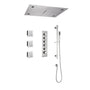 27.6" x 15.7" Luxury Thermostatic Shower System with LED Rainfall & Waterfall
