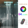 Deluxe 4-Function Thermostatic Shower System with LED Lighting & Bluetooth Music 