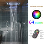 Deluxe 4-Function Thermostatic Shower System with LED Lighting & Bluetooth Music 