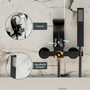 Wall-Mounted Brass Waterfall Tub Filler with Handheld Shower
